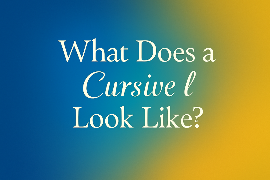What Does a Cursive ‘L’ Look Like?