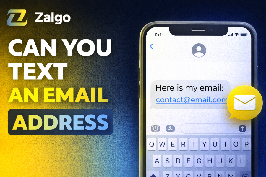 can you text an email address