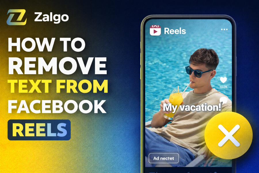how to remove text from facebook reels